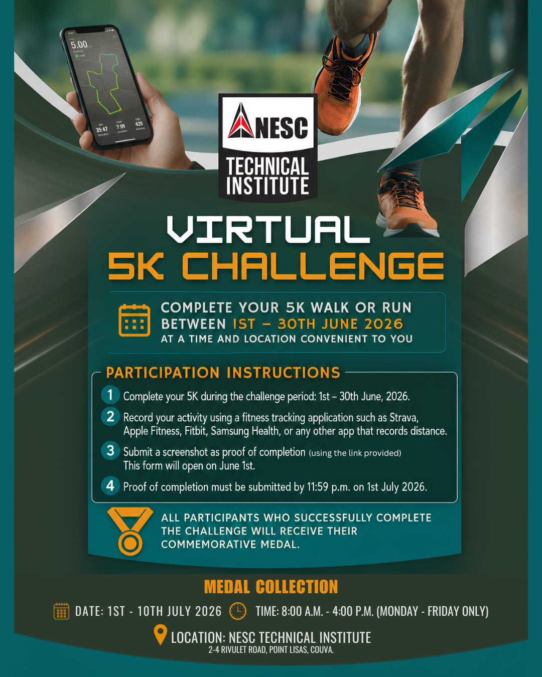 NESC-TI Virtual 5K Run/Walk