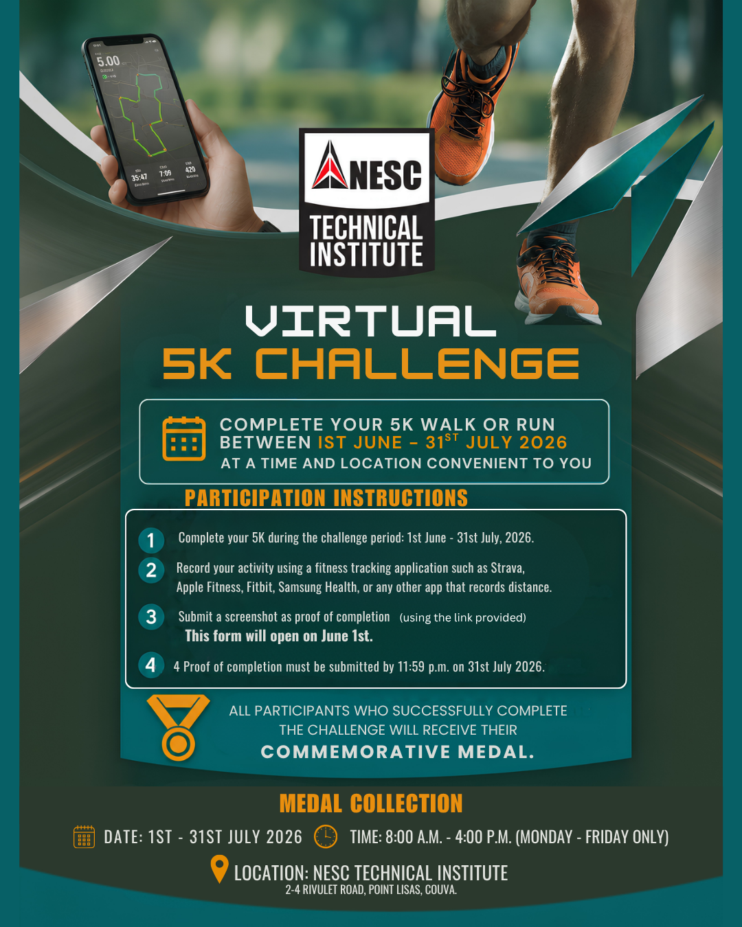 NESC-TI Virtual 5K Run/Walk