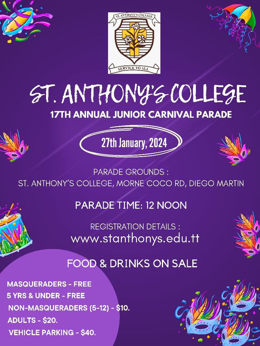 St. Anthony's College 2024 Junior Carnival Parade Trinbago Events