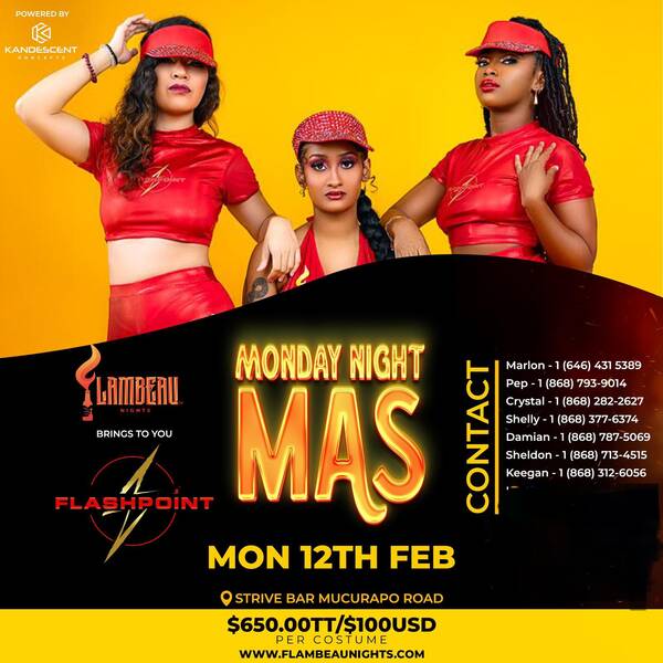 Flambeau NightsFlashpointMonday Night Mas 2024 Trinbago Events