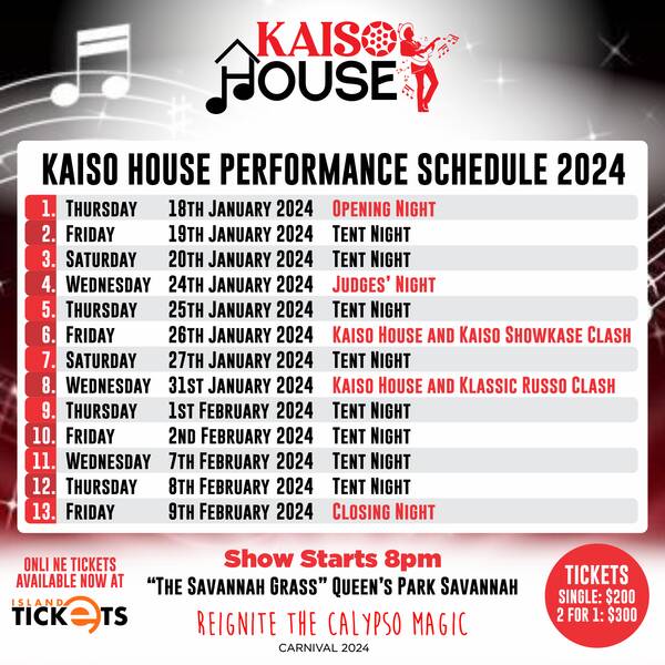 Kaiso House Tent 2024 Trinbago Events