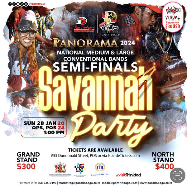 SAVANNAH PARTY National Panorama 2024 SEMIFINALS Trinbago Events