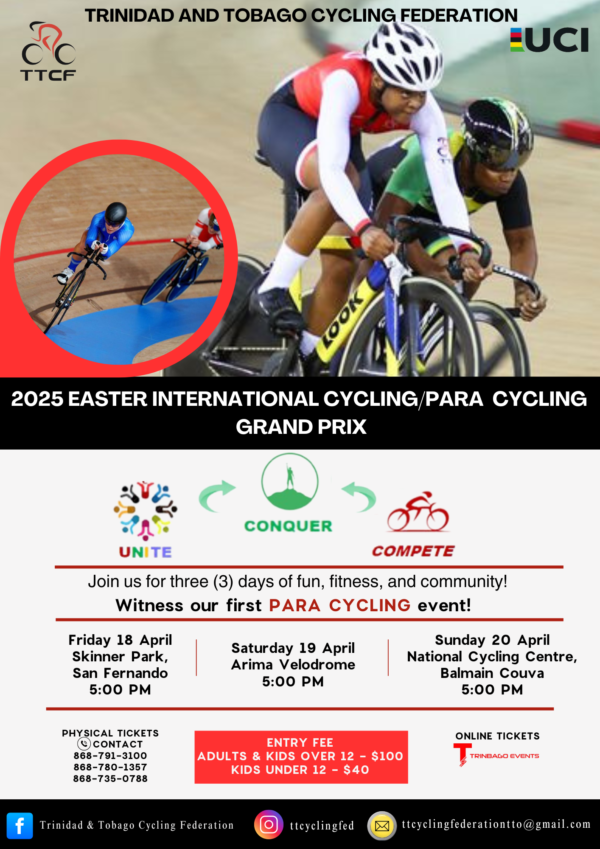 April 20th - National Cycling Centre Couva - Kids Under 12