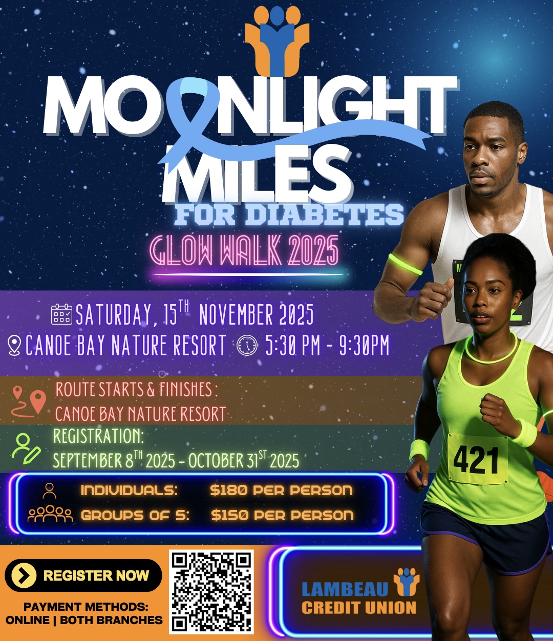 Moonlight Miles for Diabetes Glow Walk 2025