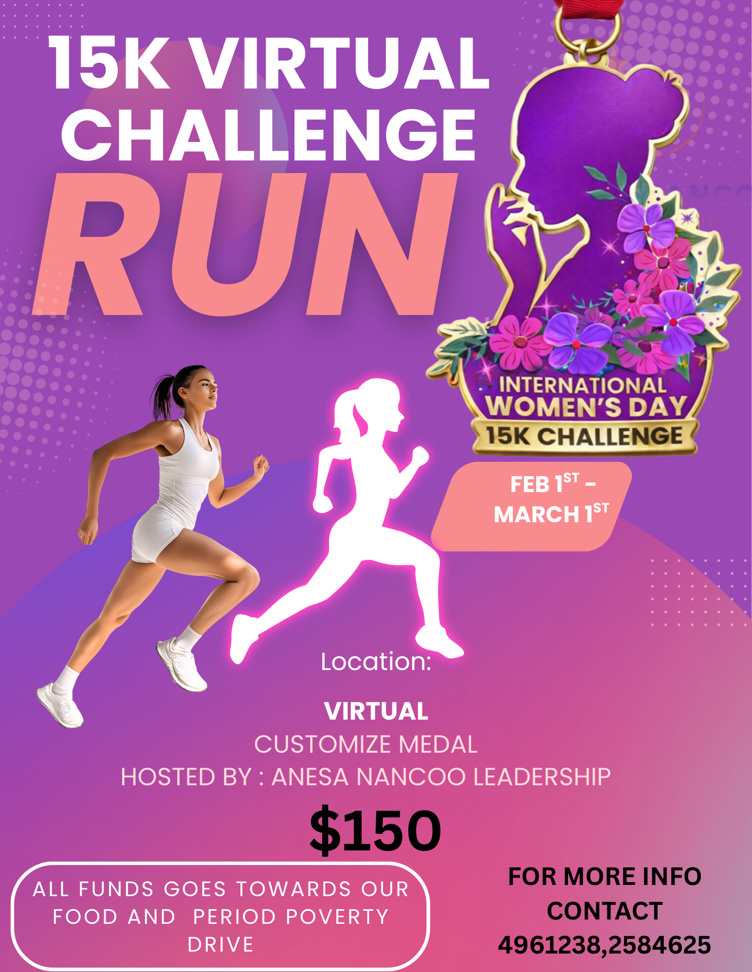 INTERNATIONAL WOMEN’S DAY 15K CHALLENGE