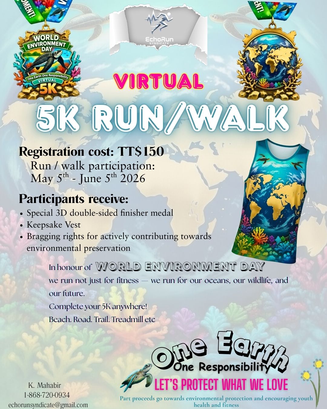One Earth One Responsibility Virtual 5K Run/Walk