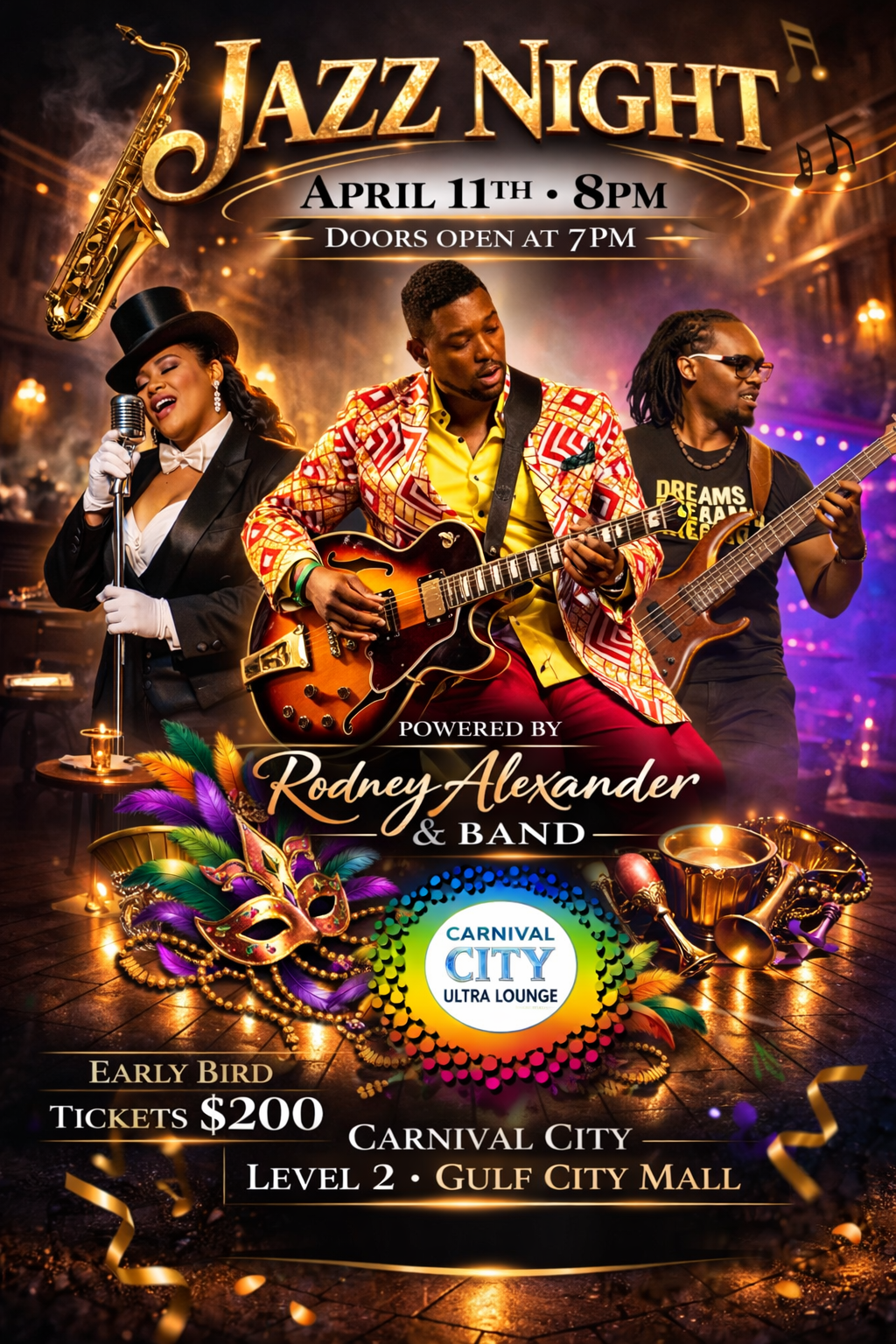 JAZZ NIGHT APRIL 11TH- FEATURING DEAN WILLIAMS