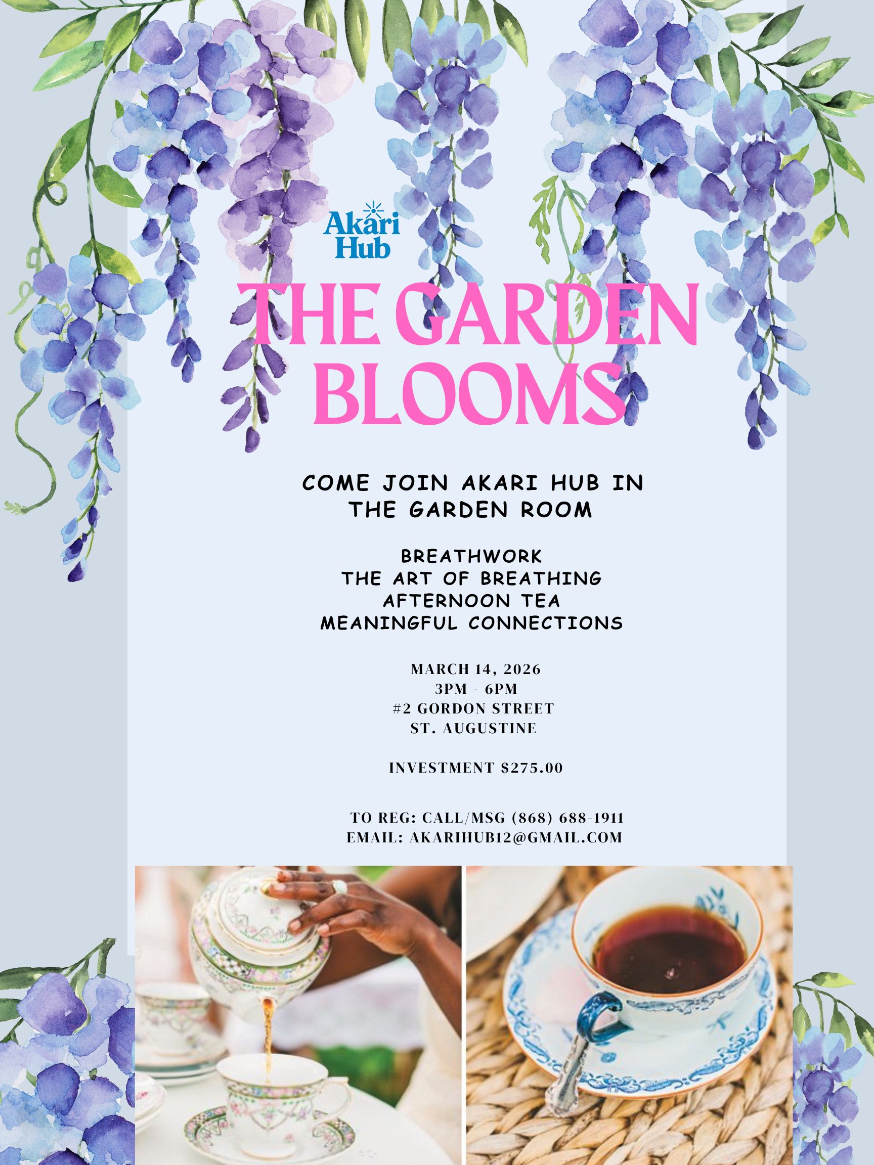 The Garden Blooms Tea & Breathwork