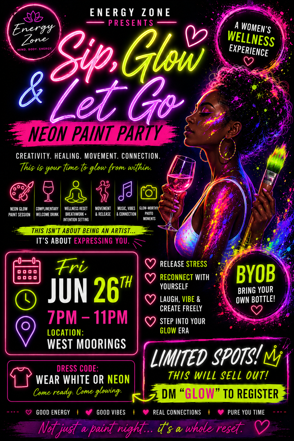 SIP |PAINT| GLOW | LET GO