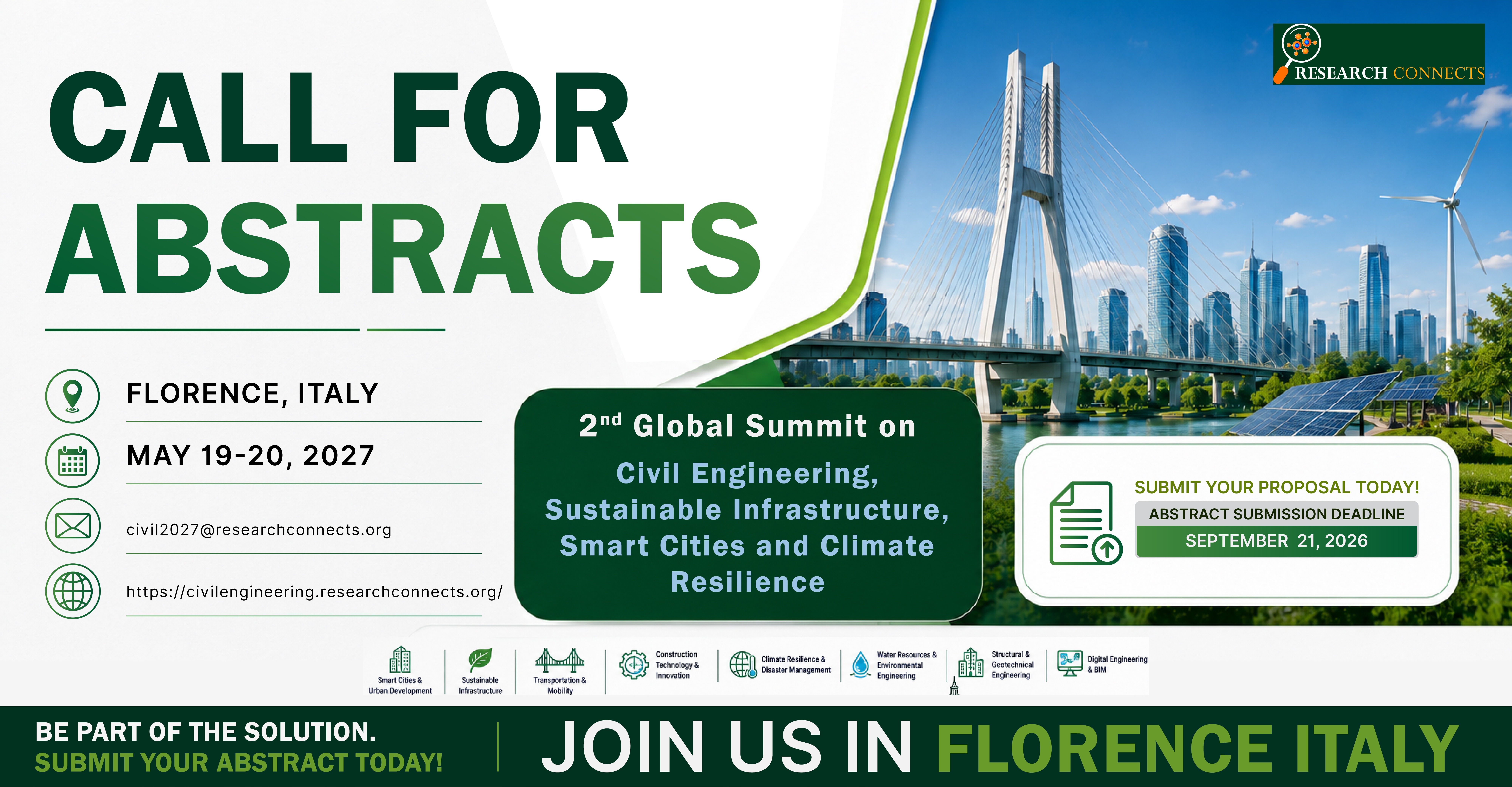 2nd Global summit on Civil Engineering, Sustainable Infrastructure, Smart Cities and Climate Resilience