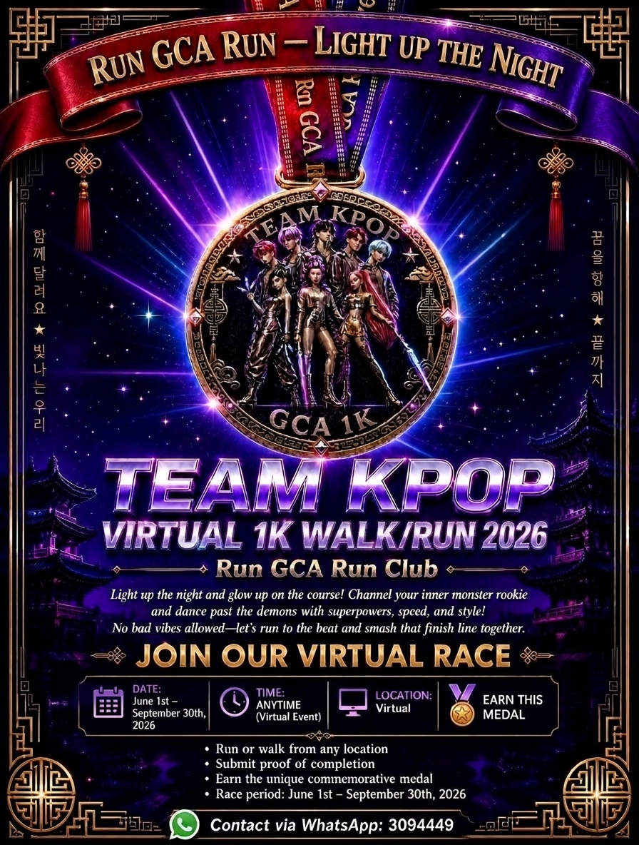 Run GCA Run TEAM KPOP Virtual 1K Run/walk 2026